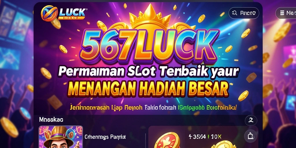 Tampilan gameplay menarik game slot 567LUCK dengan berbagai tema.