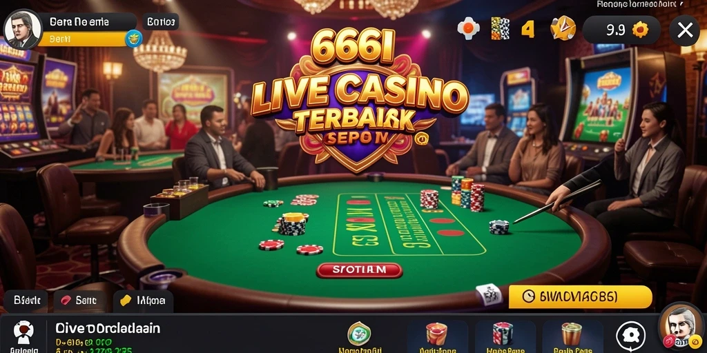Screenshot gameplay Live Casino 666I dengan dealer langsung.