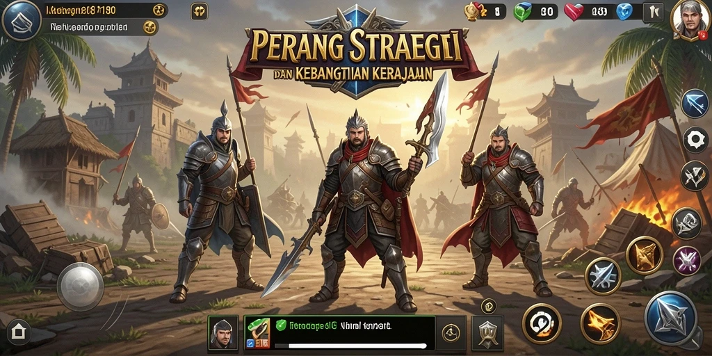 Menampilkan aksi pertempuran epik dalam gameplay SLG