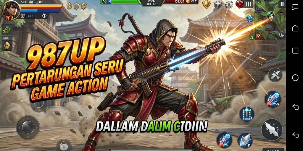 Screenshot utama menampilkan aksi seru permainan 987UP.