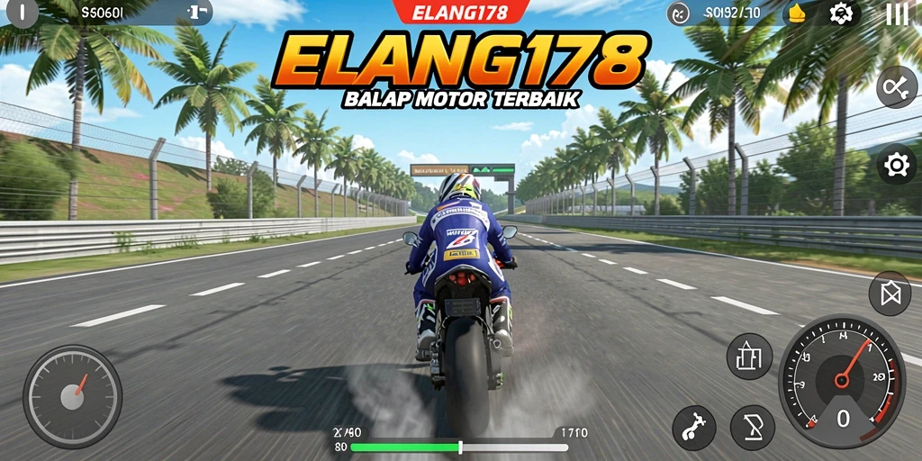 Gambaran aksi balapan motor yang seru di ELANG178.