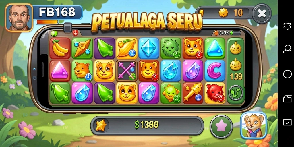 Tangkapan layar gameplay FB168 yang seru dan penuh warna.