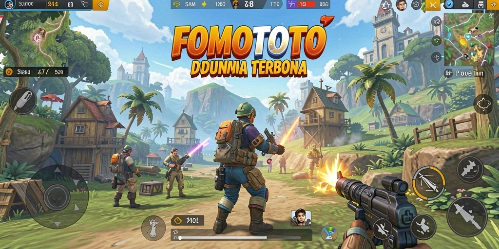 Tampilan gameplay mendebarkan di dunia terbuka FOMOTOTO.