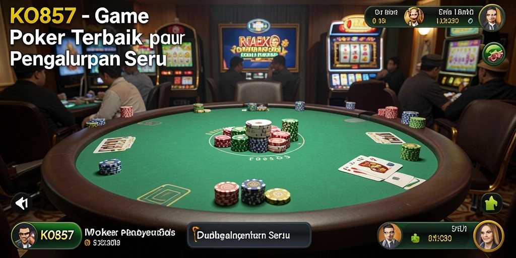 Tampilan gameplay Poker yang seru dan interaktif di KO857.