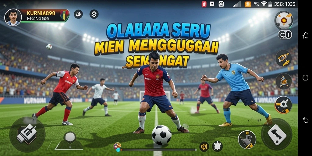 Screenshot gameplay KURNIA898 yang menampilkan aksi olahraga yang intens.