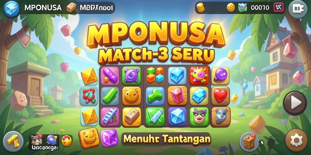 Tampilan gameplay MPONUSA yang menarik dan penuh warna.