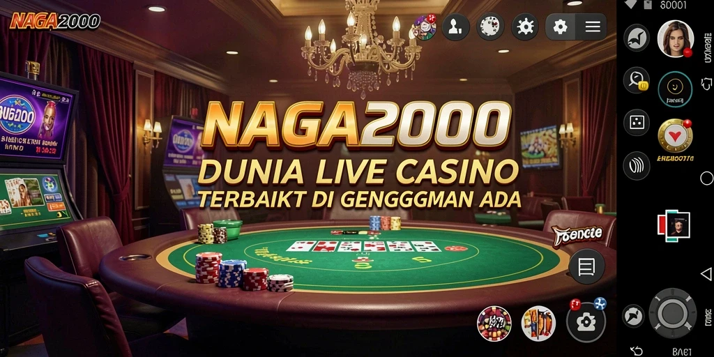 Gameplay Live Casino NAGA2000 dengan dealer profesional dan interaksi langsung.