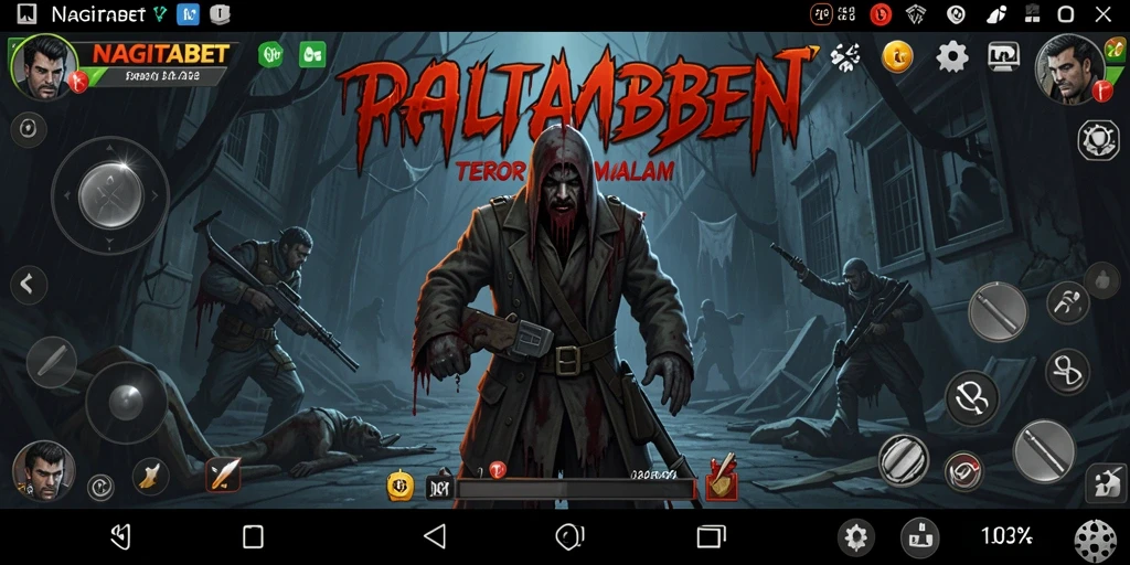 Tangkapan layar NAGITABET menampilkan suasana menyeramkan dan gameplay misterius.