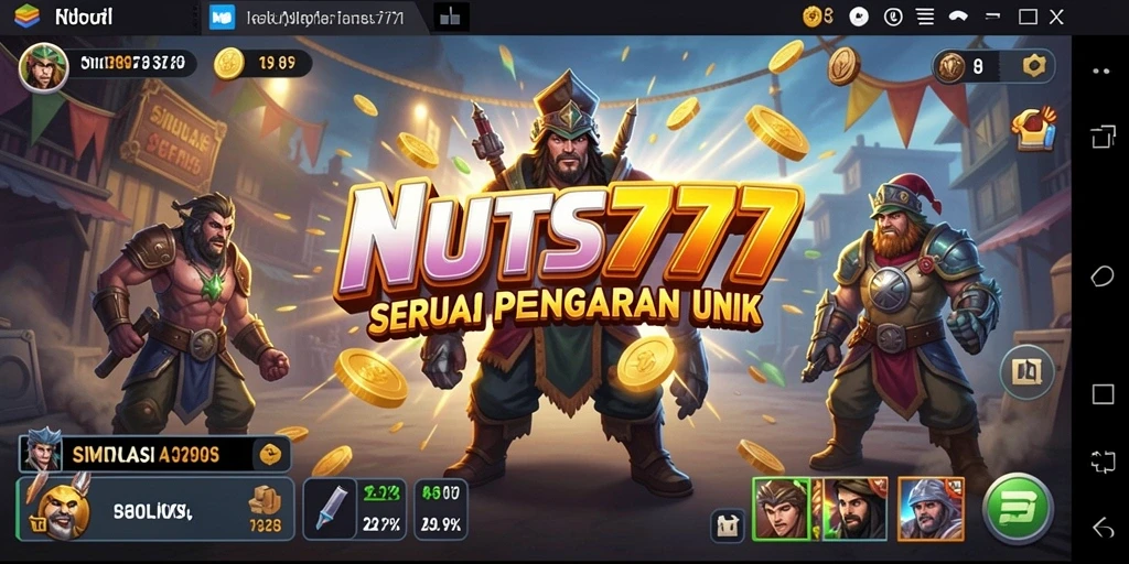 Screenshot aksi menarik dalam gameplay NUTS777.