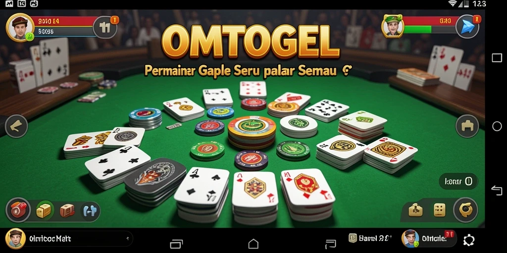 Screenshot gameplay OMTOGEL menampilkan keseruan permainan Gaple.
