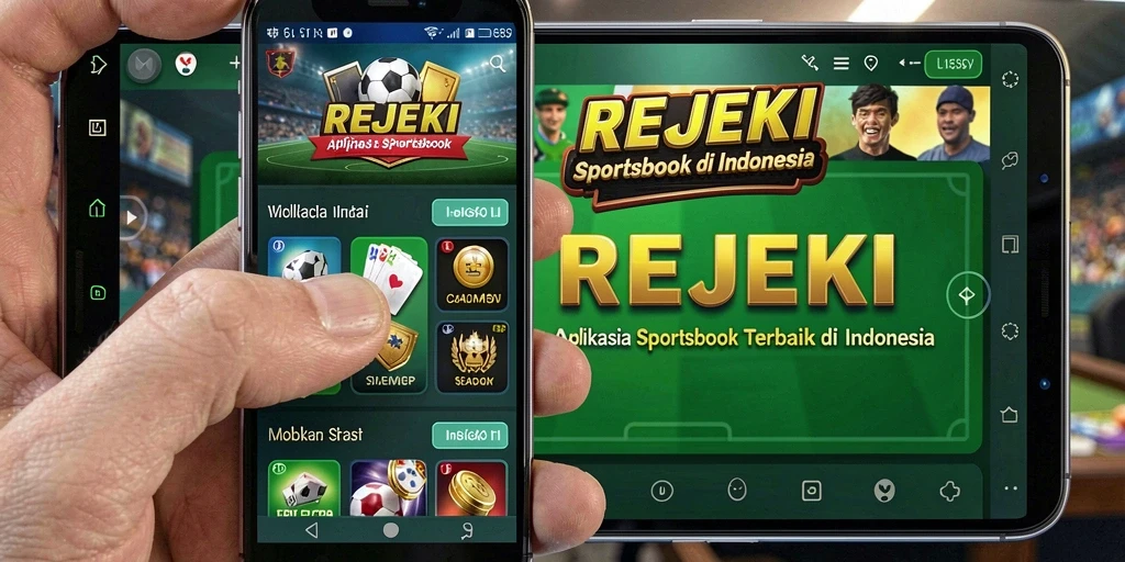 Tangkapan layar utama REJEKI yang menunjukkan fitur taruhan olahraga.