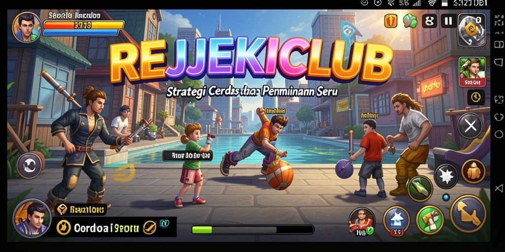 Tampilan gameplay seru di REJEKICLUB dengan banyak strategi.