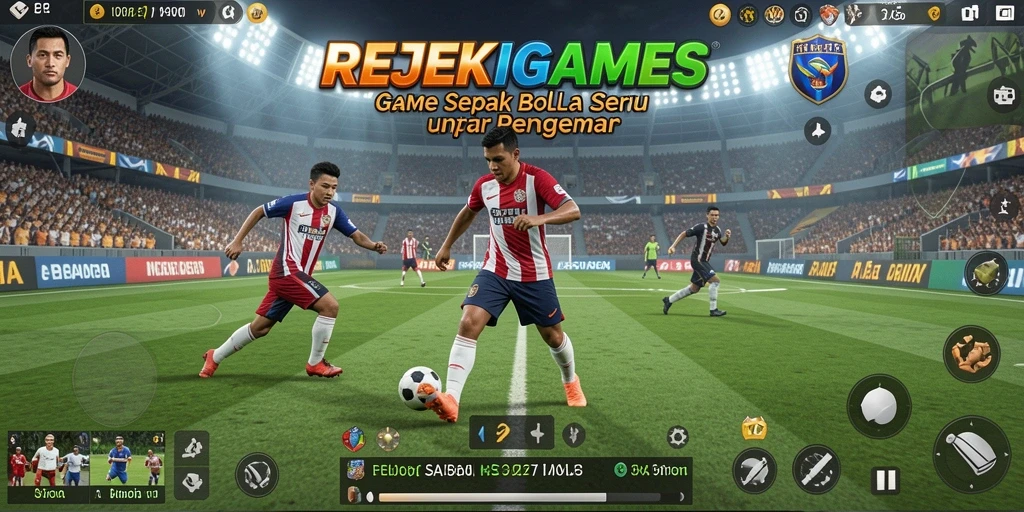 Tampilkan gameplay seru dari pertandingan sepak bola di REJEKIGAMES.