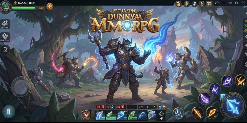Tampilan utama gameplay RK88 dengan dunia fantasi yang menakjubkan.
