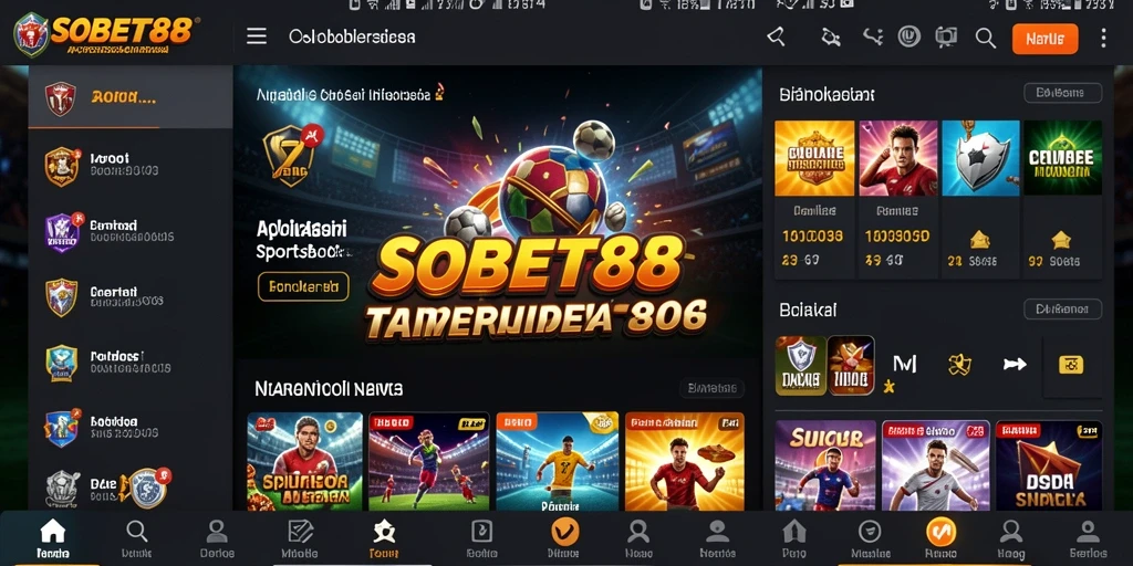 Tampilan visual menarik dari gameplay taruhan Sportsbook.