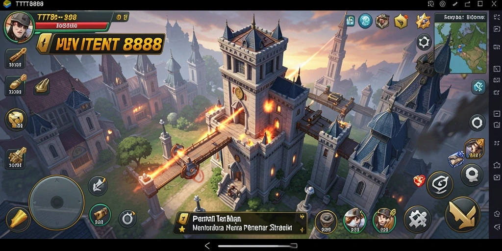 Tampilan gameplay seru dari TTT888 dalam Tower Defense.