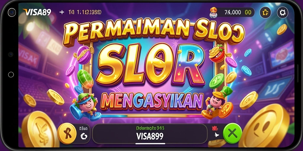 Tampilan gameplay menarik dari game Slot VISA89 yang penuh warna.