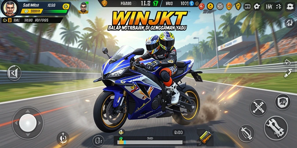 Tampilan grafis mendetail dari gameplay WINJKT yang mengesankan.