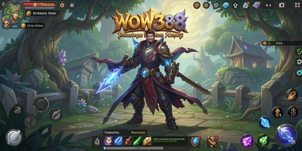 Screenshot menunjukkan gameplay mendebarkan di dunia ARPG WOW388.