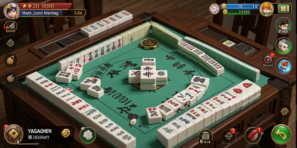 Tampilan gameplay Mahjong yang seru dan menantang di YAGAOHEN.